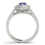 Cherished Halo Engagement Ring Marquise Diamond Engagement Ring — 9K/18K Gold & Platinum