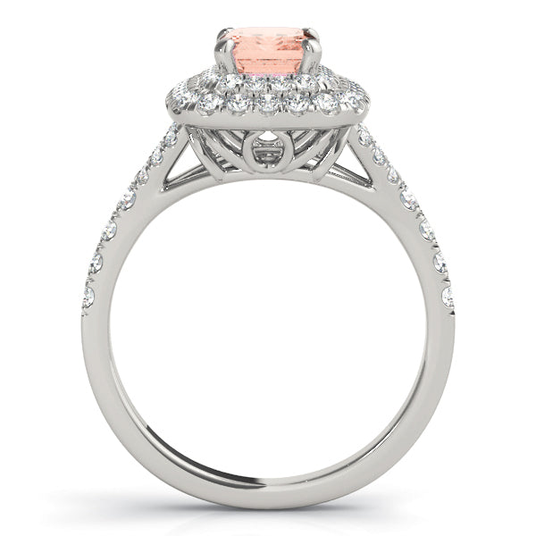 Classic Cut Halo Emerald Diamond Engagement Ring — 9K/18K Gold & Platinum