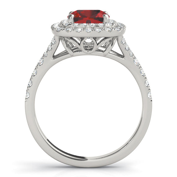 Timeless Halo Engagement Ring Cushion Diamond Engagement Ring — 9K/18K Gold & Platinum