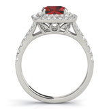 Timeless Halo Engagement Ring Cushion Diamond Engagement Ring — 9K/18K Gold & Platinum