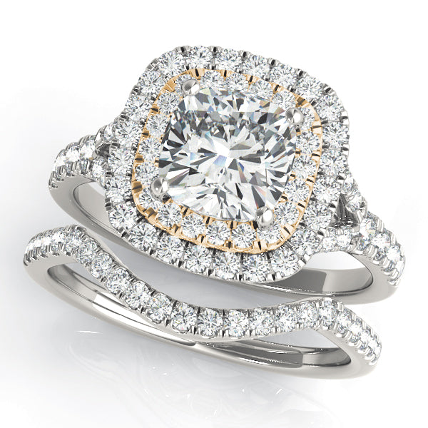 Timeless Halo Engagement Ring Cushion Diamond Engagement Ring — 9K/18K Gold & Platinum