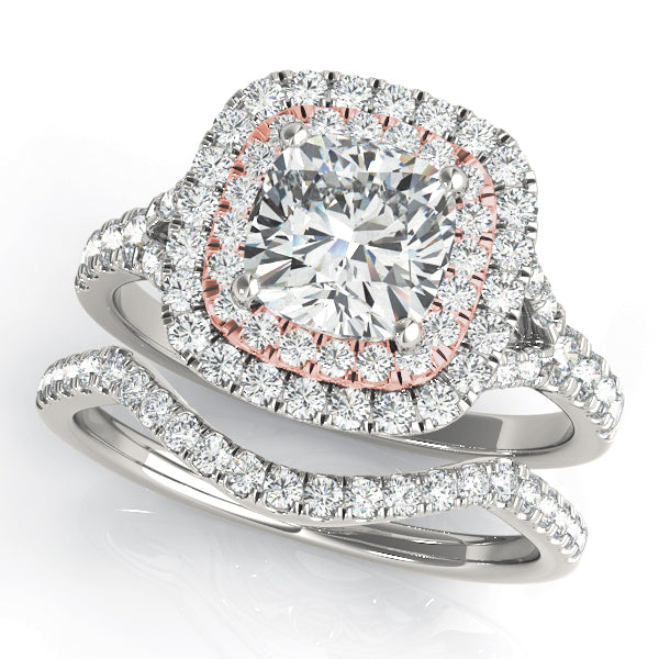 Timeless Halo Engagement Ring Cushion Diamond Engagement Ring — 9K/18K Gold & Platinum