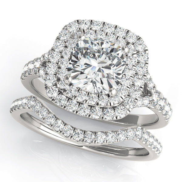Timeless Halo Engagement Ring Cushion Diamond Engagement Ring — 9K/18K Gold & Platinum