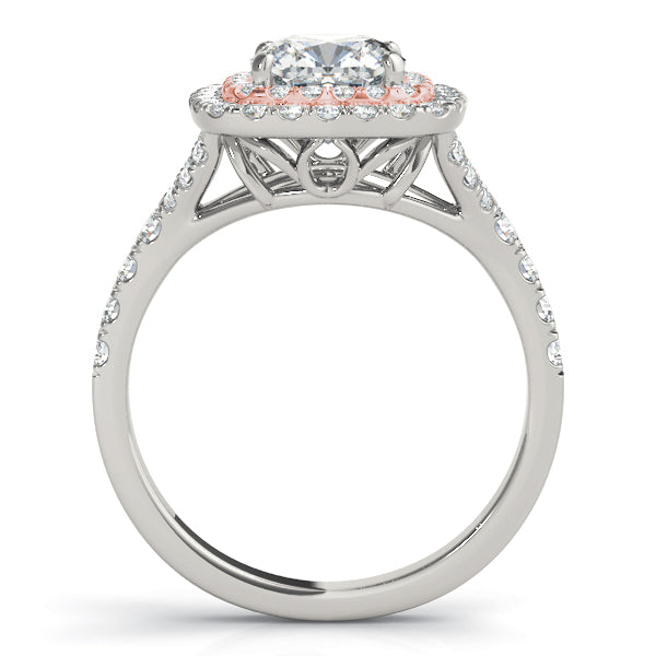 Timeless Halo Engagement Ring Cushion Diamond Engagement Ring — 9K/18K Gold & Platinum