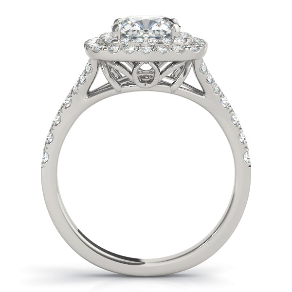 Timeless Halo Engagement Ring Cushion Diamond Engagement Ring — 9K/18K Gold & Platinum