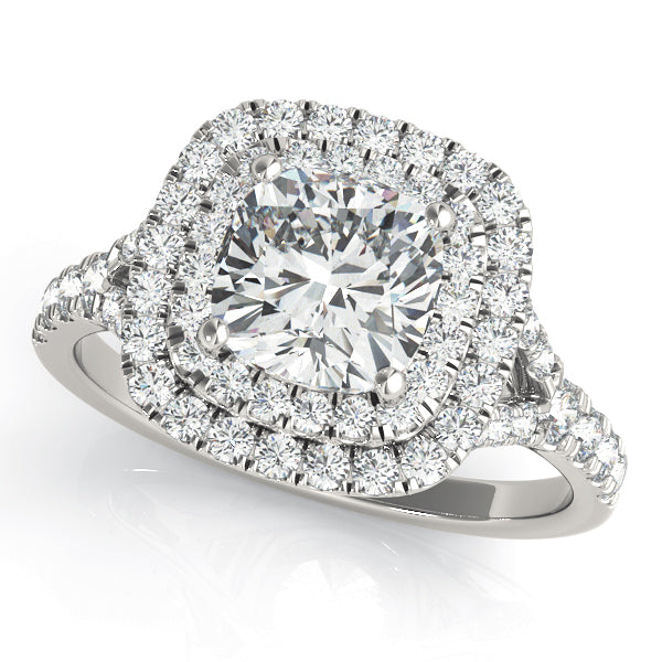 Timeless Halo Engagement Ring Cushion Diamond Engagement Ring — 9K/18K Gold & Platinum