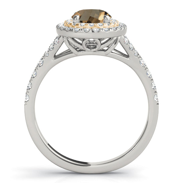 Elegant Halo Engagement Ring Oval Diamond Engagement Ring — 9K/18K Gold & Platinum