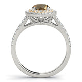 Elegant Halo Engagement Ring Oval Diamond Engagement Ring — 9K/18K Gold & Platinum