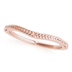 Braided Curved Wedding Gold Band