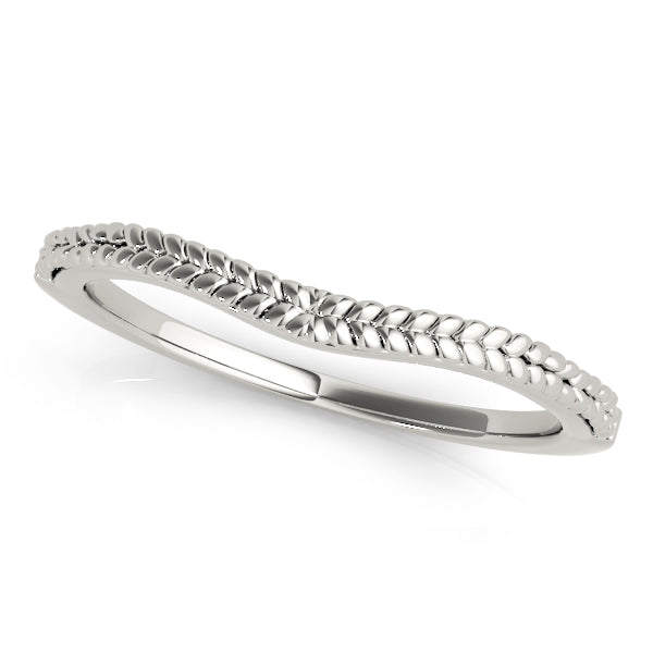 Braided Curved Wedding Gold Band