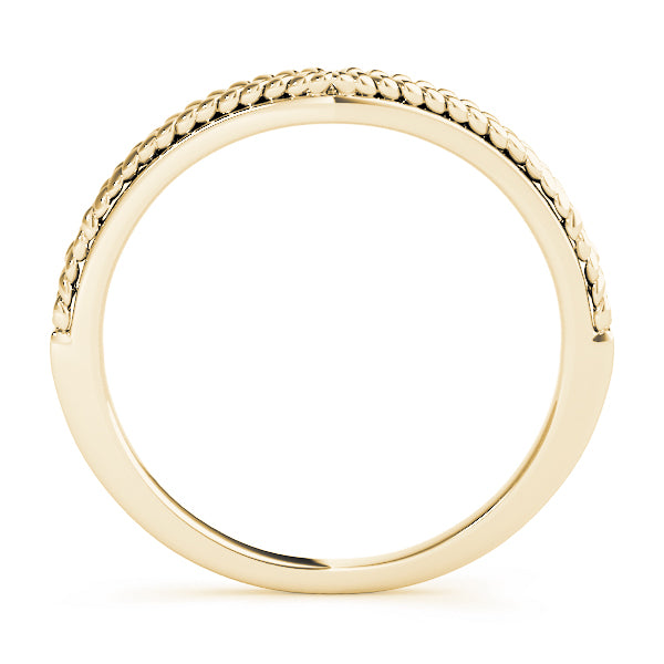 Braided Curved Wedding Gold Band