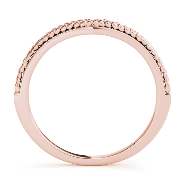 Braided Curved Wedding Gold Band