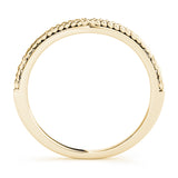 Braided Curved Wedding Gold Band