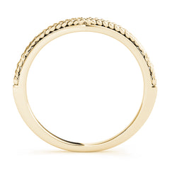 Braided Curved Wedding Gold Band