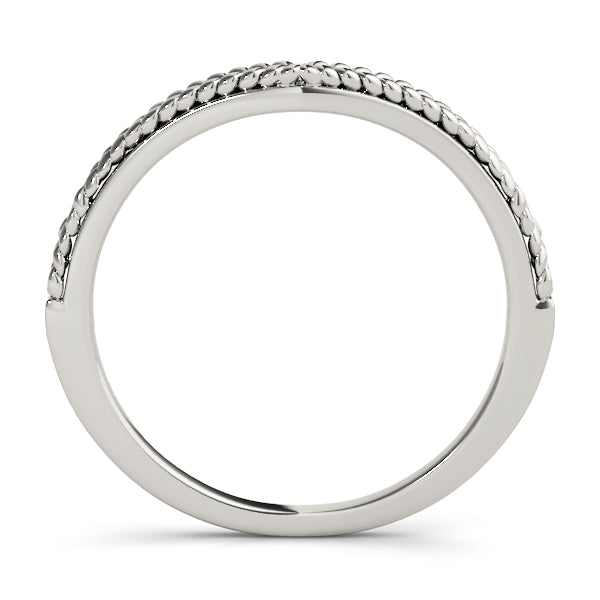 Braided Curved Wedding Gold Band