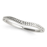 Braided Curved Wedding Gold Band