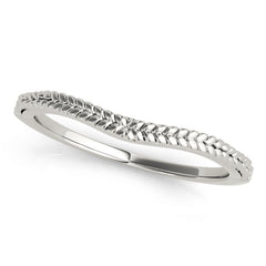 Braided Curved Wedding Gold Band