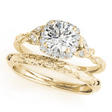 Bespoke Halo Engagement Ring Round Diamond Engagement Ring — 9K/18K Gold & Platinum
