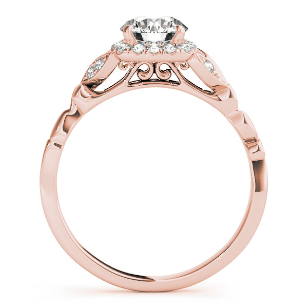 Bespoke Halo Engagement Ring Round Diamond Engagement Ring — 9K/18K Gold & Platinum