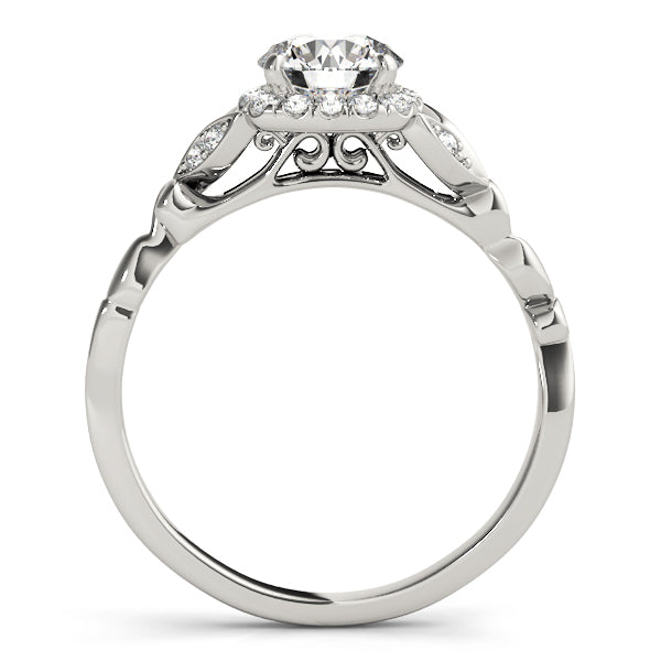 Bespoke Halo Engagement Ring Round Diamond Engagement Ring — 9K/18K Gold & Platinum