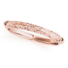 Floral-Inspired Wedding Gold Band
