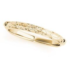 Floral-Inspired Wedding Gold Band