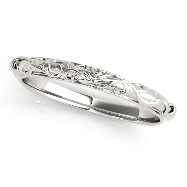 Floral-Inspired Wedding Gold Band