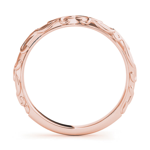 Floral-Inspired Wedding Gold Band