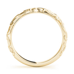Floral-Inspired Wedding Gold Band