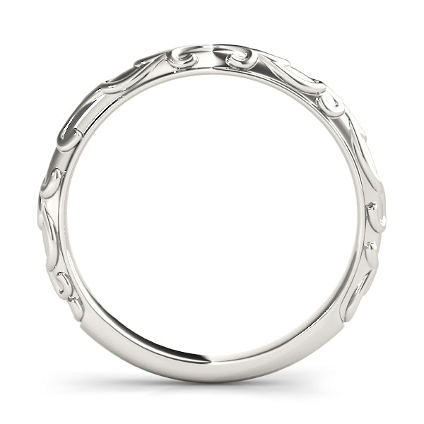 Floral-Inspired Wedding Gold Band
