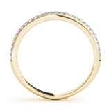 Half Round Diamond Gold Pave Set Half Eternity Ring in Gold & Platinum