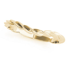 Twisted Shank Curved Wedding Gold Band