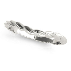 Twisted Shank Curved Wedding Gold Band