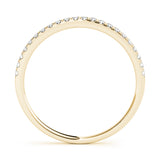 Straight Half Eternity Ring in Gold & Platinum