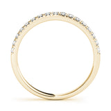Split Prong Half Eternity Ring in Gold & Platinum