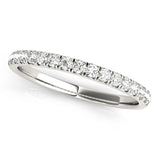 Split Prong Half Eternity Ring in Gold & Platinum