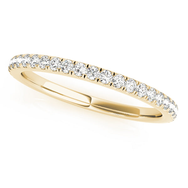 Straight Split Prong Half Eternity Ring in Gold & Platinum