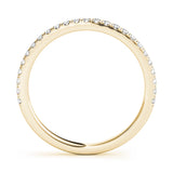 Straight Split Prong Half Eternity Ring in Gold & Platinum