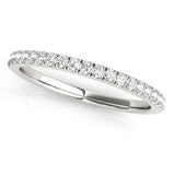 Straight Split Prong Half Eternity Ring in Gold & Platinum