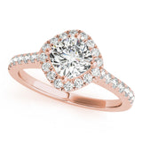 Majestic Sidestone Cushion Diamond Engagement Ring — 9K/18K Gold & Platinum