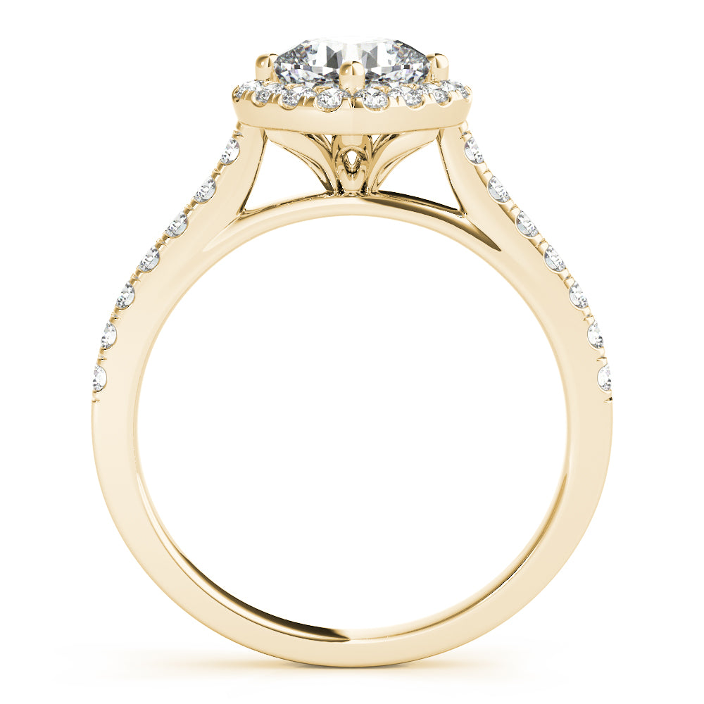 Majestic Sidestone Cushion Diamond Engagement Ring — 9K/18K Gold & Platinum