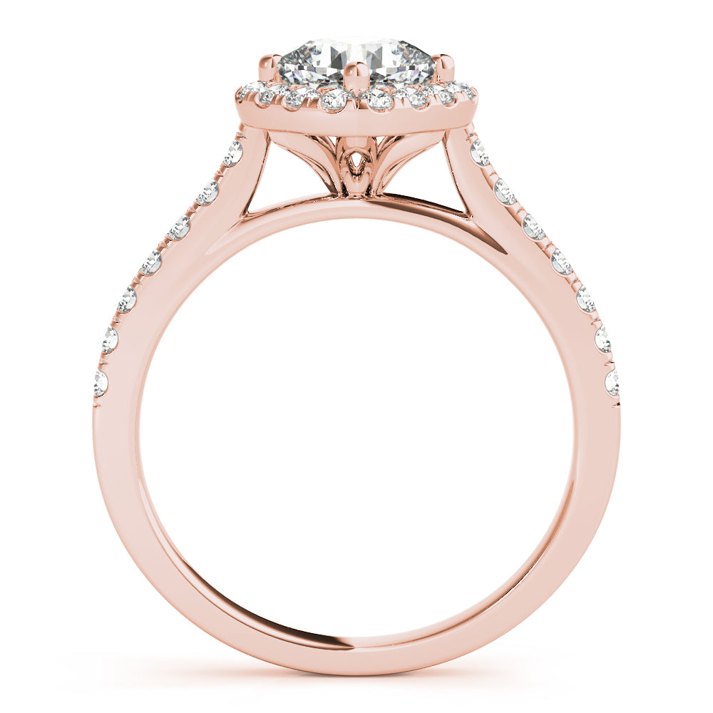 Majestic Sidestone Cushion Diamond Engagement Ring — 9K/18K Gold & Platinum