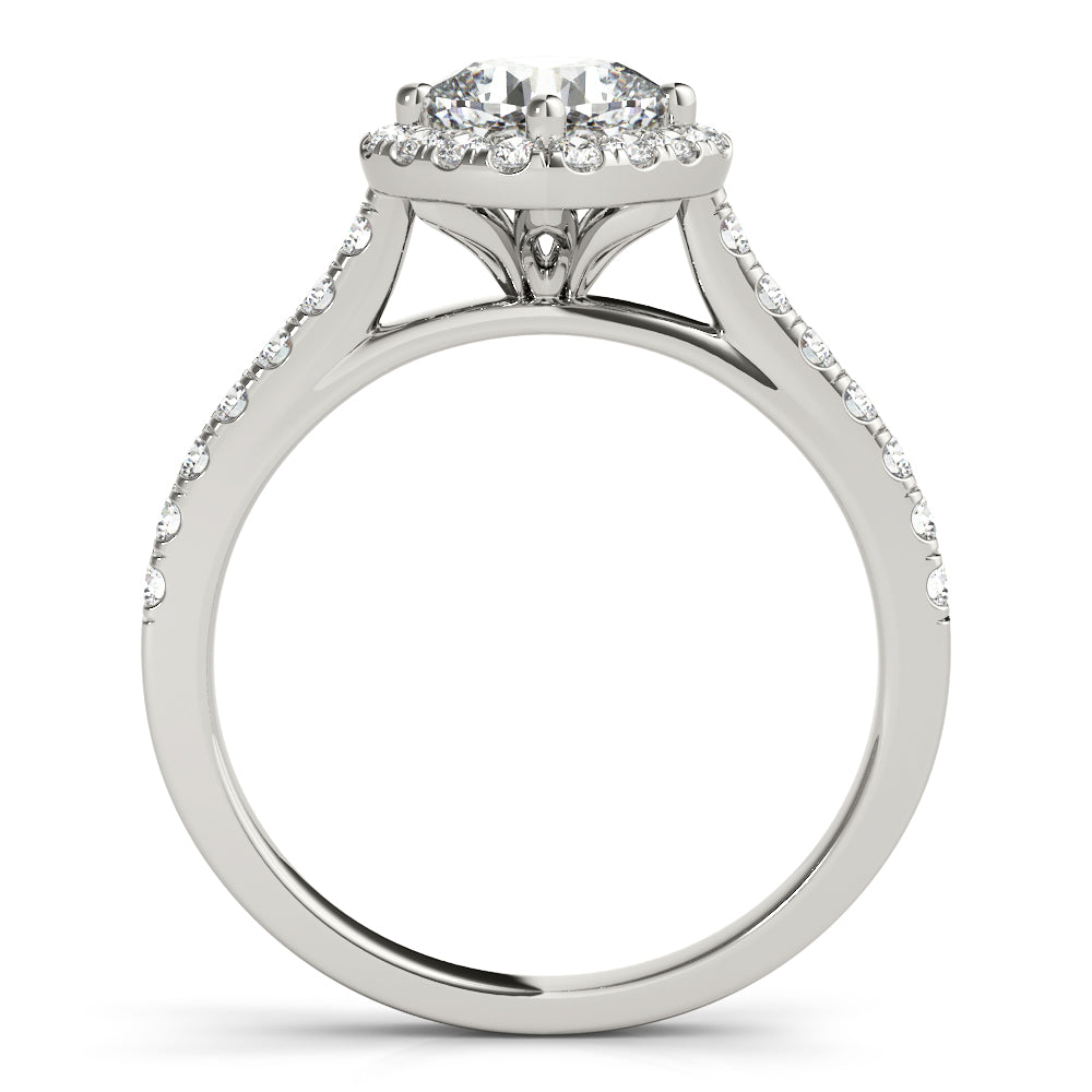 Majestic Sidestone Cushion Diamond Engagement Ring — 9K/18K Gold & Platinum