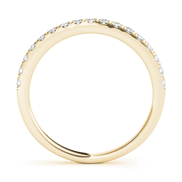 Split Prong Half Eternity Ring in Gold & Platinum