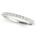 Split Prong Half Eternity Ring in Gold & Platinum