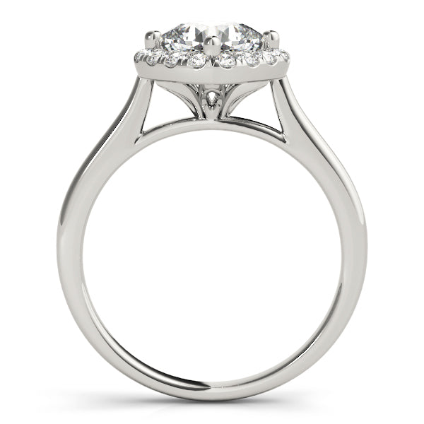 Sculpted Sidestone Cushion Diamond Engagement Ring — 9K/18K Gold & Platinum