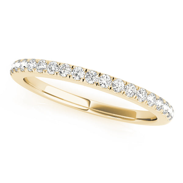 Split Prong Half Eternity Ring in Gold & Platinum