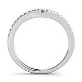 Split Prong Curved Half Eternity Ring in Gold & Platinum