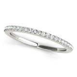 Stackable Curved Half Eternity Ring in Gold & Platinum