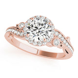 Enchanted Antique Round Diamond Engagement Ring — 9K/18K Gold & Platinum